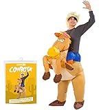 Aufblasbares Cowboy-Kostüm | Skurriles aufblasbares Kostüm | Premium Qualität | Größe für Erwachsene | Polyester | Bequem | Widerstandsfähig | Aufblassystem inklusive | Erstellt von OriginalCup®