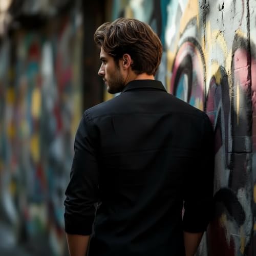 Image of Glowic Men's Plain Casual Shirt | Cotton Soft & Breathable Fabric | Full Sleeve Comfort Fit Stylish Solid Shirts for Office