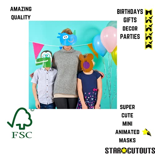 STAR CUTOUTS Hey Duggee & Squirrels Party Pack of 6 masks,Multi-colour,28 x 10 x 28 cm; 100 Grams - Image 3