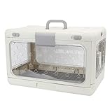 Capacité spacieuse : conçue pour un grand espace, cette cage pliable pour chat permet à votre animal de se déplacer librement à l'intérieur, éliminant les restrictions et améliorant son confort pendant les voyages.