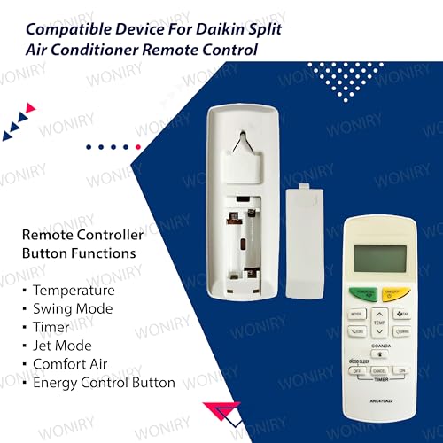 Image of Air Conditioner Remote Control (AC 132B) Compatible For Daikin Ac Remote Suitable For 1 /1.5 /2 Ton Daikin Split Ac Remote and Daikin Window Ac Remote