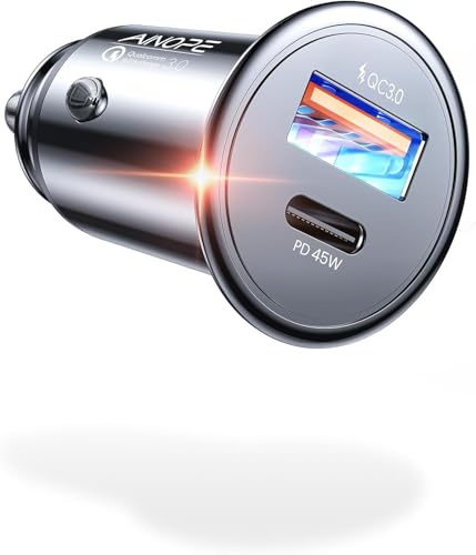 AINOPE 【2025年新進化】シガーソケット USB-C 車 充電器 【急速充電 PD45W+QC22.5W】シガーソケット 充電器 カーチャージャー iPhone16/15, Galaxy S25/S24 UItra, Xperia, iPad, AQUOSなど DC12-24V車対応