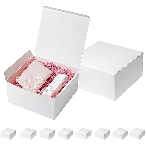 Mcfleet Gift Boxes with Lids 10x10x5 Inches 10 Pack Bridesmaid Proposal Box