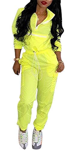 EOSIEDUR Women Colorblock 2 Piece Tracksuit Set Long Sleeve Adjustable Waist Pants Set