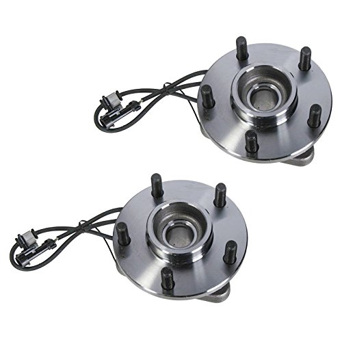 Image of TRQ 2 Piece Front Wheel Bearing & Hub Assembly Set Compatible with 1998-2005 Chevrolet Blazer 1998-2001 GMC Jimmy