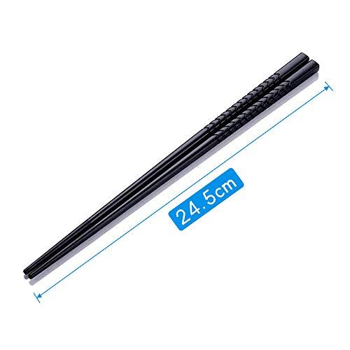 5 Paia di Bacchette + 5 Pezzi Set di Resto per