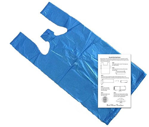 100 Blue 11.5x6x21 T-shirt Bags with Crafting Insert