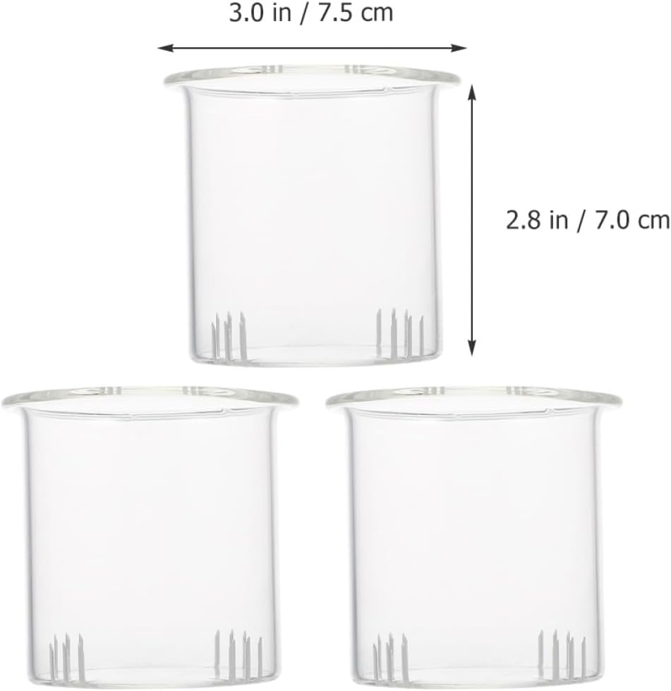 NUOBESTY 3pcs Glass Tea Strainers and Infusers Detachable Teapot Filter Replacement for 1000ml Teapot Household Loose Leaf Brewing Accessories