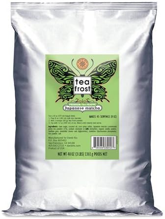 David Rio Tea Frost Premium Frappe Tea, Japanese Matcha, 3 lb Bag