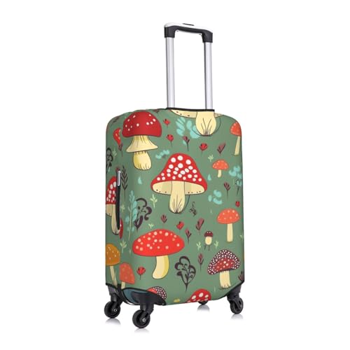 Luggage Cover Dustproof Anti-scratch Suitcase Cover Elastic Travel Suitcase Protector Cartoon Mushrooms Washable Baggage Case Luggage Sleeves Fits 18-32 Inch Luggage2