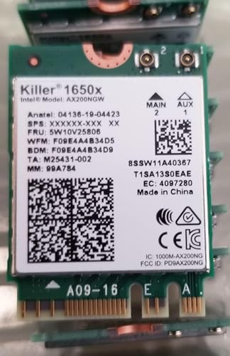 Image of Killer Series for Intel AX1650x Gaming WiFi 6 Upgrade Adapter | M.2 WiFi Card for PCs | 2.4 Gbps WiFi | Bluetooth 5.2 Compatible | Works with Intel, AMD, Windows 10 and Newer, Linux