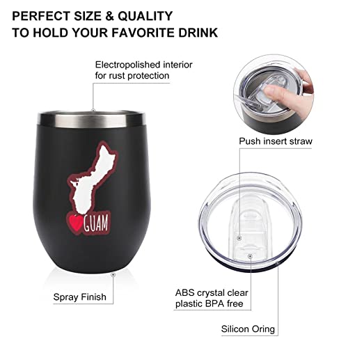 Love Heart Guam Lovely Stainless Steel Insulated Cup Small Coffee Mug Fashion Travel Tumblers With Lid #TOP2