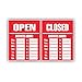 COSCO 098072 Business Hours Sign Kit, 15 x 19, Red