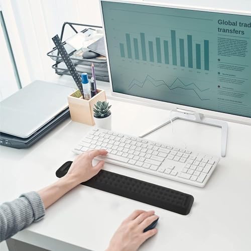 Aputue Klavye Bilek Desteği, Bilgisayar Klavyesi için Bilek Destekliği, Kaymayan PU Tabanlı Ergonomik Klavye Bilek Desteği, Ofis, Ev ve Laptop Kullanımı için Ağrı Giderici - Görsel 6
