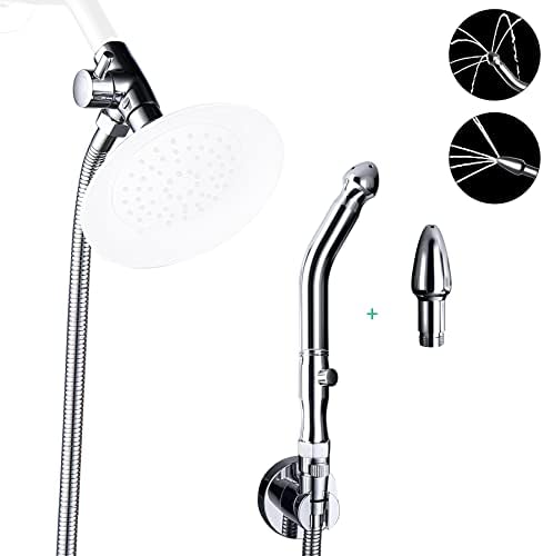 V-Frankness Shower Enema System with 100 Inches Hose, Water Control Valve, and Diverter, Douche Colonic Cleanse Kit for Most Shower Systems (1004C1)