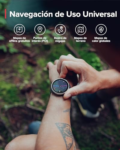 Miniatura 5 de SUUNTO Race Reloj Deportivo - Smartwatch Exteriores, Pantalla AMOLED Brillante De 1,43" Con Cristal De Zafiro, Corona Cómoda y Botones De Control, GPS De Doble Frecuencia, Larga Duración De La Batería