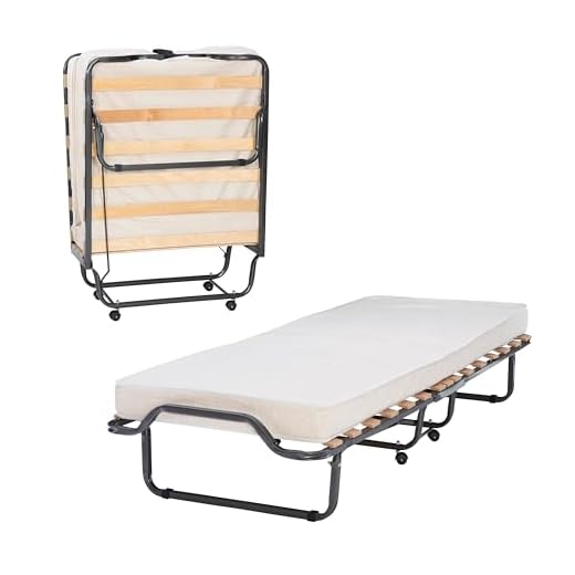 Linon Home Dcor Linon Memory Foam Luxor Folding Bed, Single, Beige
