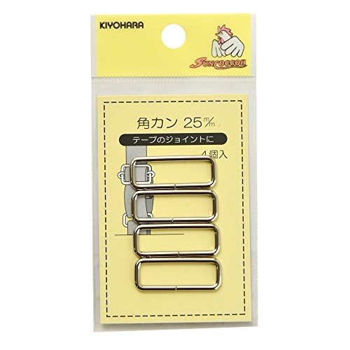 KIYOHARA サンコッコー 角カン 4個入り 内径25mm ニッケル SUN13-117