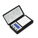 Precisa: esta báscula de cocina equipada con sensor de gravedad de alta sensibilidad y amplio rango, pesa hasta 500 g. Lecturas en unidades: g / ct / ozt / dwt / tl / gn