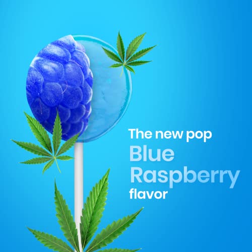 Hhw Hemp Lollipops - Natural Hemp Infused Lollipop (Very Cherry & Blue Raspberry)(2 Pack 6 Pops) #TOP3