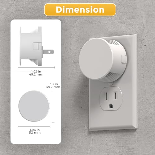 Image of L LOHAS LED Night Lights Plug into Wall,White Night Light Dusk to Dawn Sensor,Brightness Adjustable,3000K Warm White Nightlight for Adults Hallway Bathroom Bedroom