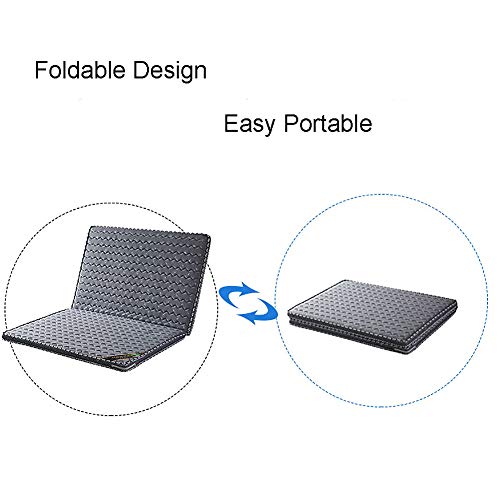 XM&LZ Eco-freundlich Klappmatratze Atmungsaktive Kokosnuss Kokos Matratze Weich Schlafen Pad Firma Matratzen-Topper Home Portable Matratzenauflagen-grau Voll – Bild 5