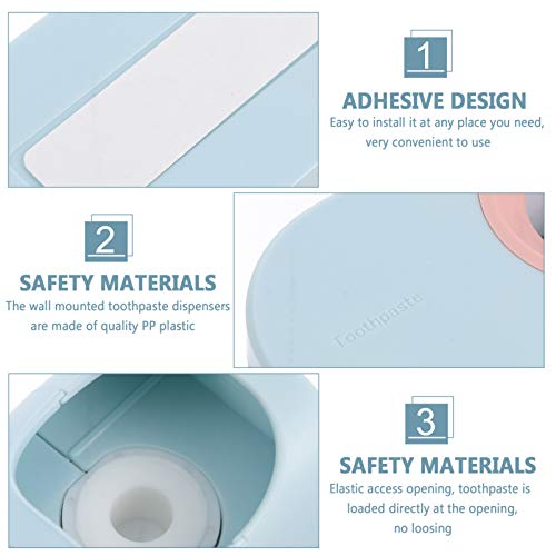 EXCEART 2Pcs Crianças Mãos Livres Titular Creme Dental Dispensador de Creme Dental Automático Adequa