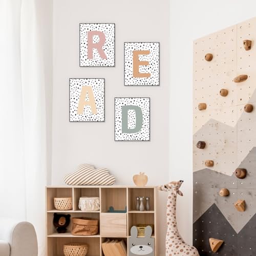 plkmn classroom decor boho classroom must haves homeschool decor set of 4 reading nook read signs for library kindergarten 8x10 unframed