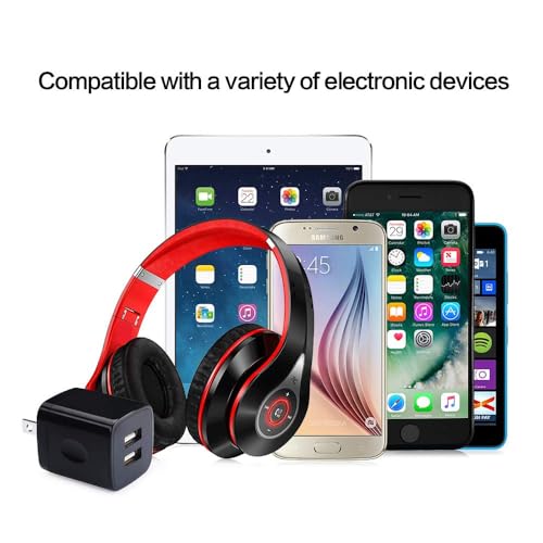 Phone Charger Box, 5Pack 2.1A Dual Port USB Wall Charger Plug Cube Power Adapter for iPhone Air 17 16e 16 15 14 13 12 11 XS XR X,iPad,Samsung Galaxy A16 S25 S24 S23 S22 S21 S20 A15,Google Pixel 10 9 8
