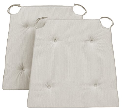 Traumnacht Basic Cojines de silla, 4 unidades, Beige, 40 x 42 x 4 cm