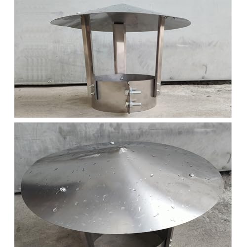 Tapa de conducto de humos con refuerzo contra lluvia y viento exterior 5