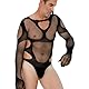 Herren Mesh Transparent Bodysuit Spitzen Tops Sissy Dessous Männer Sexy Unterwäsche für Mann Erotik Weste ärmellose Einteiler Singlets Männer Dessous Erotisch Jumpsuit Nachtwäsche