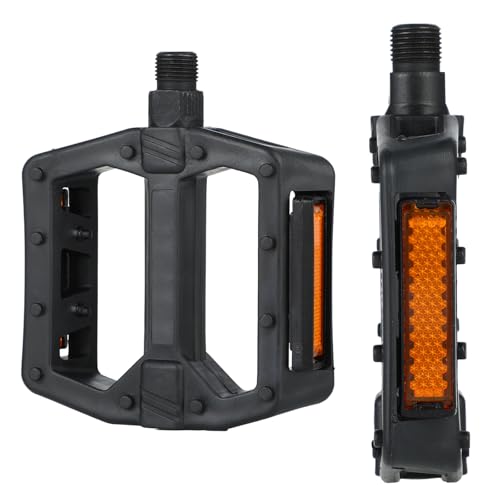 Universal Bike Pedals 9/16" Nylon Lightweight Non-Slip Bicycle Platform Pedals, Easy to Install, Fit Most Adult Mountain Bikes MTB, Durable Design
