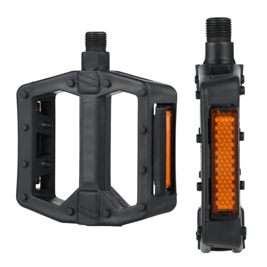 Universal Bike Pedals 9/16" Nylon Lightweight Non-Slip Bicycle Platform Pedals, Easy to Install, Fit Most Adult Mountain Bikes MTB, Durable Design