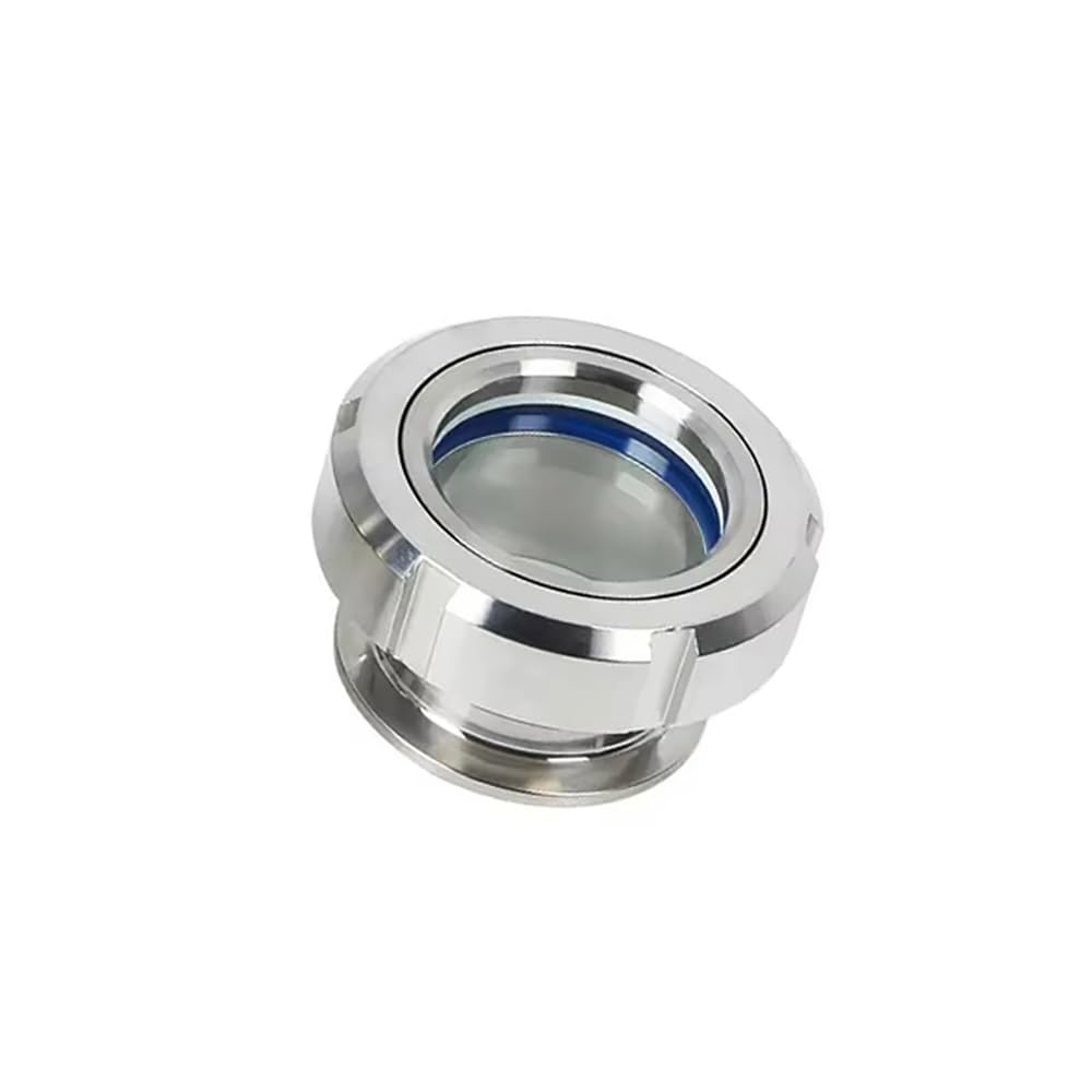 Sanitary Tri Clamp Sight Glass - 304 Stainless Steel Inline Pipeline Viewer, 25-102mm OD & 50.5-119mm Ferrule(63mmx77.5)