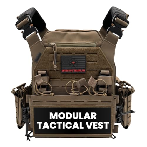 Invictus Templar Modular Tactical Vest - Made With 1000D CORDURA Nylon, Metal Quick Release Buckles,...