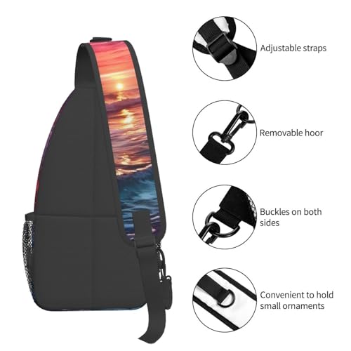 Bolso tipo sling para hombre y mujer negro miniatura 4