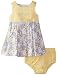Calvin Klein Baby Girls' Yellow Print Dress with Panty