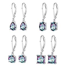 Rainbow CZ-Pear/Oval/Round/Square-White Gold