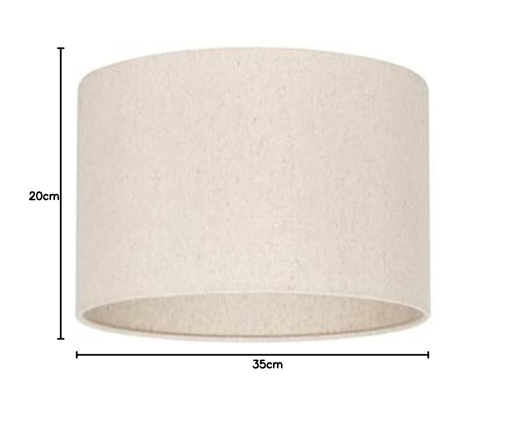 Uniqq Paralume in velluto/tessuto beige trasparente Ø 35 cm - 20 cm di altezza