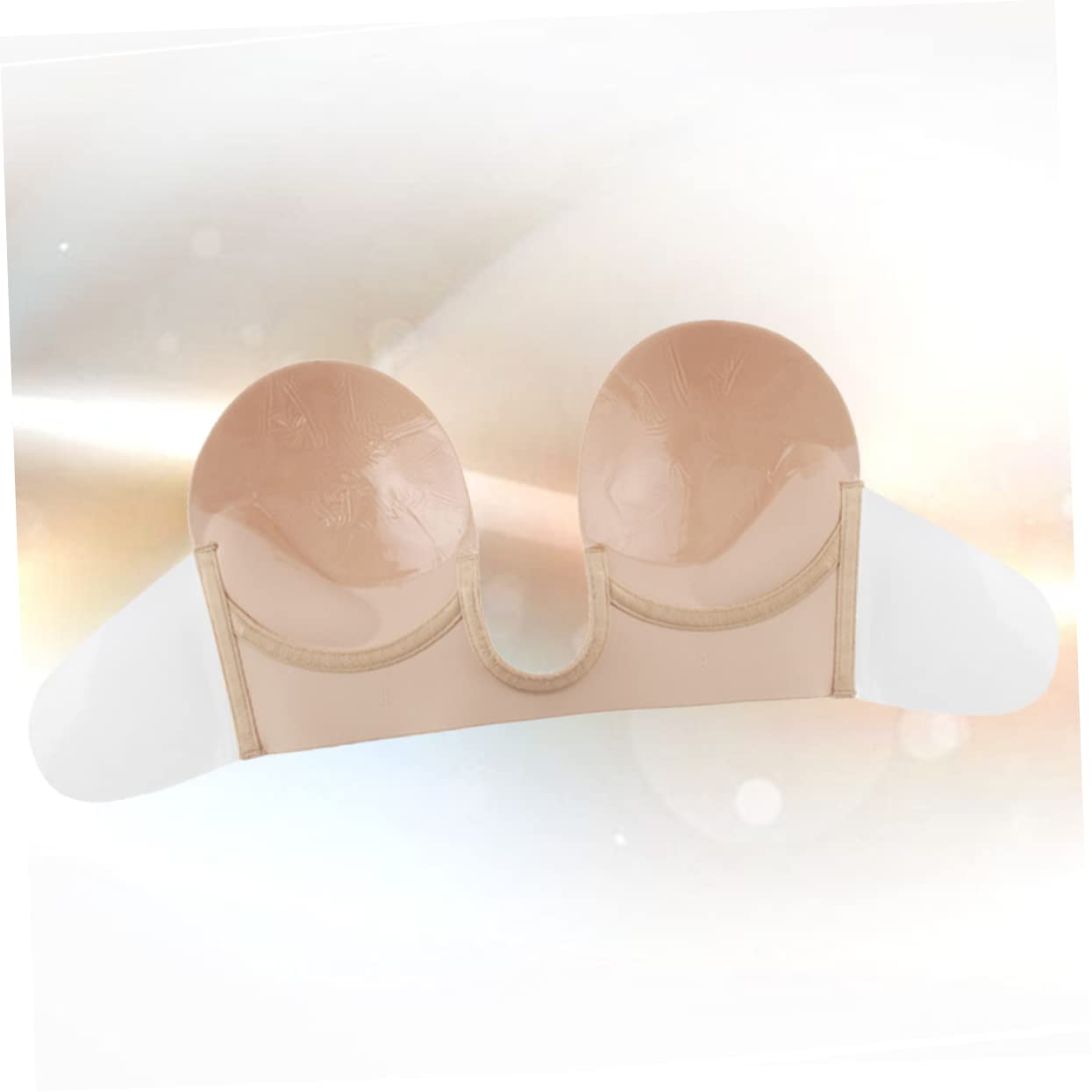 2 Piezas fundas de silicona skin tint sujetador halter bralette sin tirantes bralette sin costuras cubiertas adhesivas sujetador sin espalda empanadas reutilizables cubre