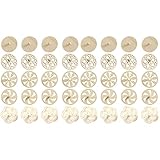 Toyvian 40 Piece Wooden Spinning Tops Fidget Crafts Party Favors for Kids 4-8 - Unfinished Wood DIY Gyroscope Bulk Kids Toys