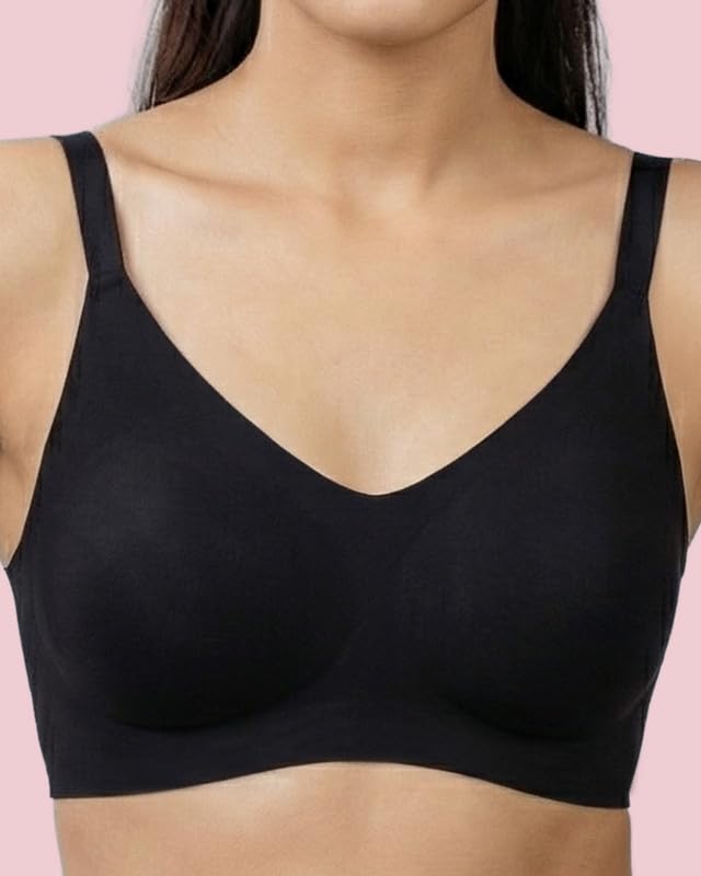 Image of Women's Cotton Padded Full Coverage Bonded Bra | Seamless T-Shirt Bra | Wire-Free | Breathable Cotton Fabric | Elastic-Free Bottom Band & Armholes | No Marks, No Digging | Pack of 1