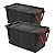 Storage Bins 40 Gallon Heavy-Duty Plastic Storage Bins, 2 Pack Container Totes with Durable Lid and Secure Latching Buckles, Stackable, Tough Storage Containers for Garage and Metal Rack Organizing