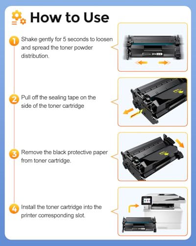 Image of 201A High Yield Toner Cartridge Replacement for HP 201A CF400A 201X Toner Cartridge for Color Laser Jet Pro M277dw M252dw MFP M277dw M277n M277c6 Printer 4-Pack, Black /Cyan /Yellow /Magenta