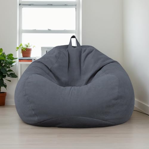 Puff Sillón para Adultos Solo Funda Terciopelo Elástico Engrosado Suave Lavable Fácil Quitar Cremallera Sin Relleno Dormitorio Oficina Patio Sala Estar Adolescentes,G,90 * 110cm