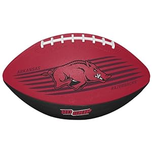 NCAA Arkansas Razorbacks Unisex 07903069111NCAA Downfield Youth Football (All Team Options), Red, One Size