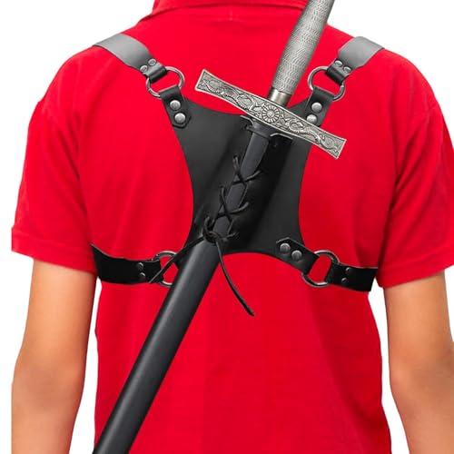 Holster d'épaule de cosplay en cuir synthétique pour costume