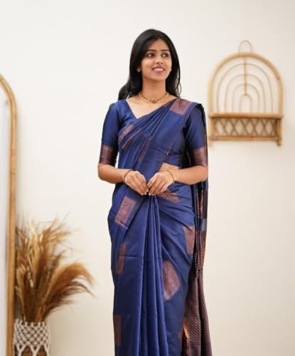 Image of Avantika Fashion Women's Kanjivaram Soft Silk Banarasi Sarees With Blouse Piece For Women