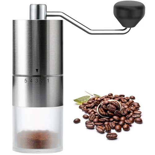 Image of 1Zpresso Manual Coffee Grinder with 5 Grind Adjustable Setting, Portable Ceramic Burr Coffee Beans Grinder for Drip, French Press & Espresso, Stainless Steel Spice & Herb Crusher-20g Capacity (CG-X41)